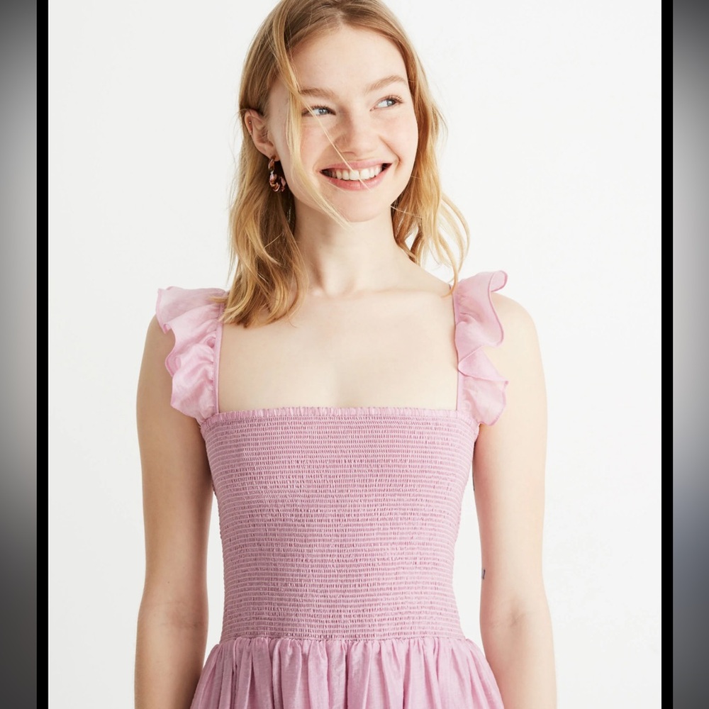Madewell Ruffle-Strap Smocked Dress
